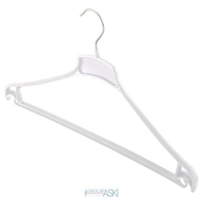 Plastic White Coat Clothes Hanger