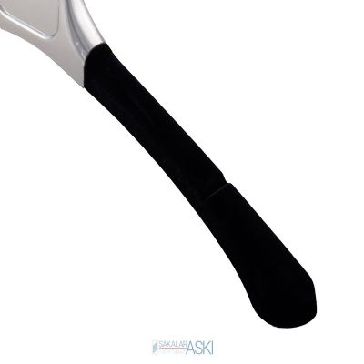 Chrome Suede Dress Hanger Flocked