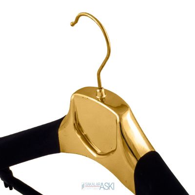 Chromed Suede Jacket Pants Hanger Flocked