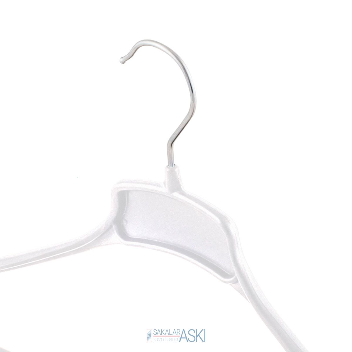 Plastic White Coat Clothes Hanger